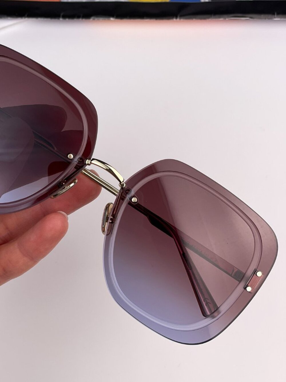 DIOR ULTRADIOR SU B0D2 GOLD SQUARE OVERSIZED SUNGLASSES